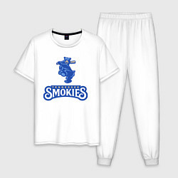 Пижама хлопковая мужская Tennessee smokies - baseball team, цвет: белый