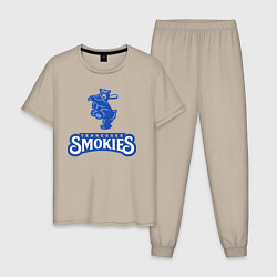 Пижама хлопковая мужская Tennessee smokies - baseball team, цвет: миндальный