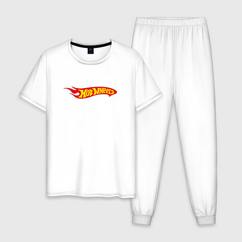Мужская пижама Hot Wheels Big Fire Logo / Белый – фото 1