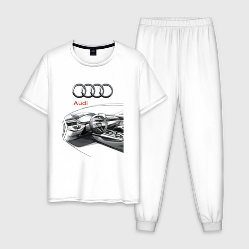 Мужская пижама Audi salon concept / Белый – фото 1