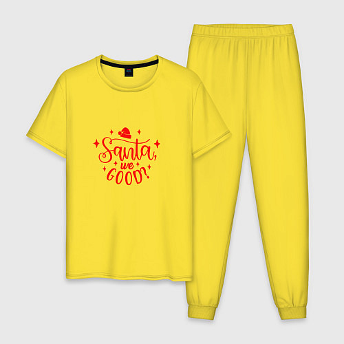 Мужская пижама Новый 2022 год Ура-Ура / Желтый – фото 1