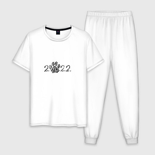 Мужская пижама Новый 2022 год символ года / Белый – фото 1