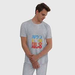 Пижама хлопковая мужская Sport Judo, цвет: меланж — фото 2
