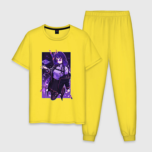 Мужская пижама Баал модная Шогун Райден Геншин / Желтый – фото 1