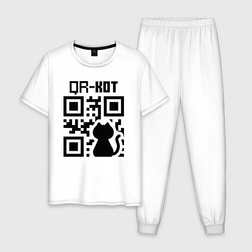 Мужская пижама QR КОТ КОТЕНОК / Белый – фото 1