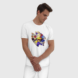 Пижама хлопковая мужская FRISK UNDERTALE ФРИСК И ГЕРОИ, цвет: белый — фото 2