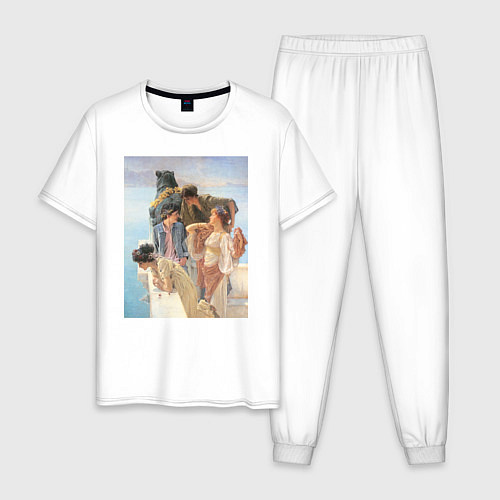 Мужская пижама Картина Выгодная позиция / Белый – фото 1