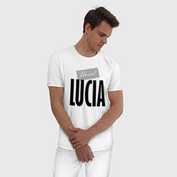 Пижама хлопковая мужская Unreal Lucia, цвет: белый — фото 2