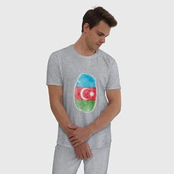 Пижама хлопковая мужская Азербайджан - Отпечаток, цвет: меланж — фото 2