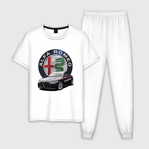 Мужская пижама Alfa Romeo Carabinieri / Белый – фото 1