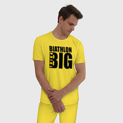 Пижама хлопковая мужская Biathlon think BIG, цвет: желтый — фото 2