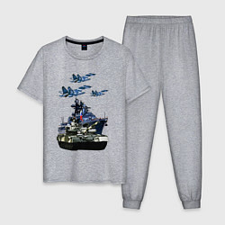 Пижама хлопковая мужская Армия 23, цвет: меланж