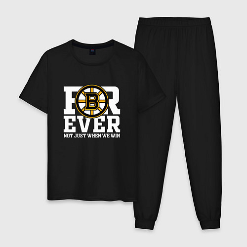 Мужская пижама FOREVER NOT JUST WHEN WE WIN, Boston Bruins, Босто / Черный – фото 1