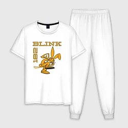 Пижама хлопковая мужская Blink 182 Yellow Rabbit, цвет: белый