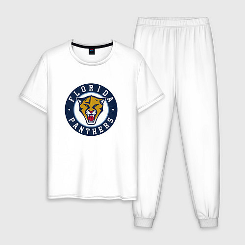 Мужская пижама Florida Panthers Флорида Пантерз Логотип / Белый – фото 1
