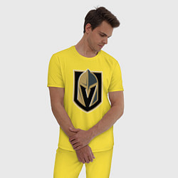 Пижама хлопковая мужская Vegas Golden Knights , Вегас Голден Найтс, цвет: желтый — фото 2