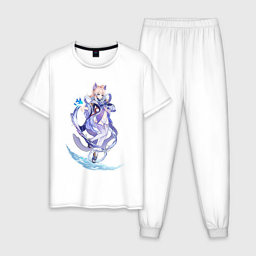 Мужская пижама Кокоми с рыбками / Белый – фото 1