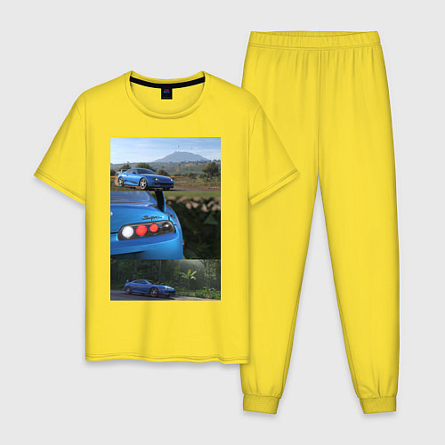 Мужская пижама Forza Horizon 5 Toyota Supra / Желтый – фото 1