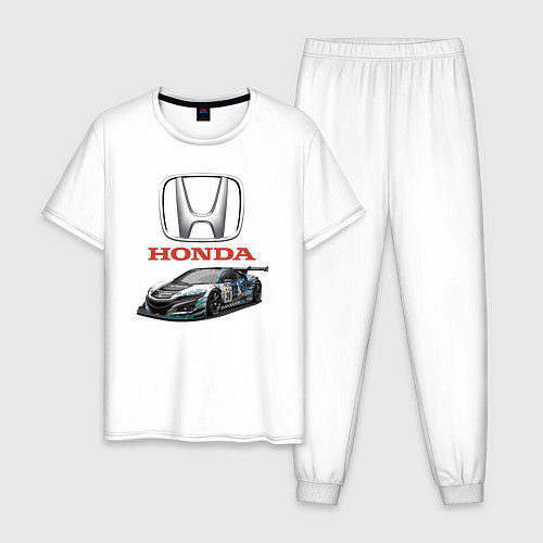 Мужская пижама Honda Racing team / Белый – фото 1