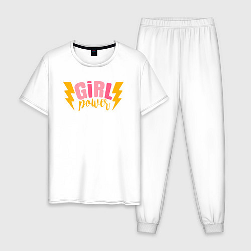 Мужская пижама Lightning Girl Power / Белый – фото 1