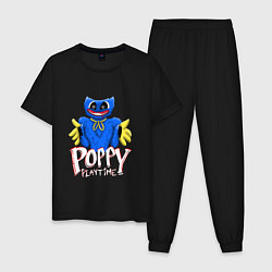 Пижама хлопковая мужская Сытый Поппи Poppy Playtime, цвет: черный
