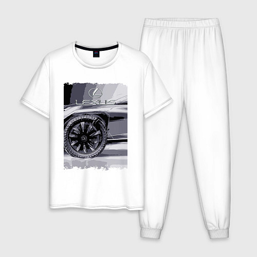 Мужская пижама Lexus Wheel / Белый – фото 1