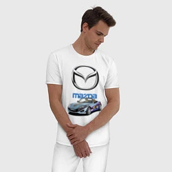 Пижама хлопковая мужская Mazda Japan, цвет: белый — фото 2