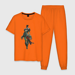 Пижама хлопковая мужская Орк Ла2, цвет: оранжевый