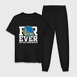 Пижама хлопковая мужская Golden State Warriors FOREVER NOT JUST WHEN WE WIN, цвет: черный