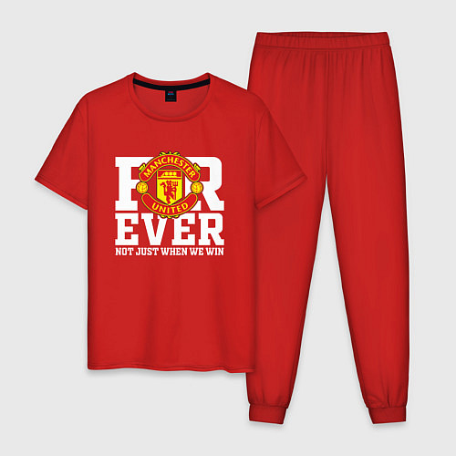 Мужская пижама Manchester United FOREVER NOT JUST WHEN WE WIN / Красный – фото 1