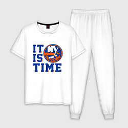 Пижама хлопковая мужская It Is New York Islanders Time Нью Йорк Айлендерс, цвет: белый