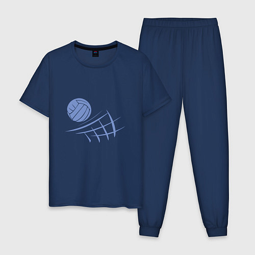 Мужская пижама Volleyball Block / Тёмно-синий – фото 1