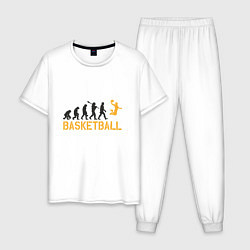 Пижама хлопковая мужская Basketball Fly, цвет: белый