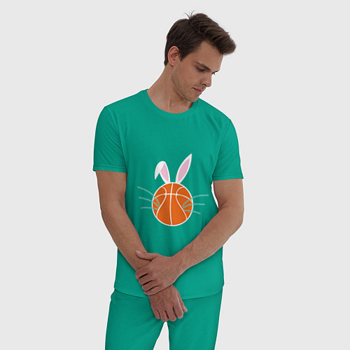 Мужская пижама Basketball Bunny / Зеленый – фото 3