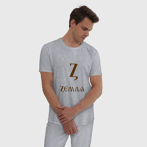 Мужская пижама Буква кириллицы Z- земля / Меланж – фото 3