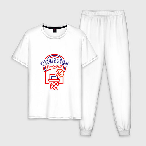 Мужская пижама Washington - Basketball / Белый – фото 1