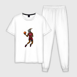 Пижама хлопковая мужская GOAT Jordan, цвет: белый