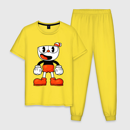 Мужская пижама Cuphead красная чашечка / Желтый – фото 1