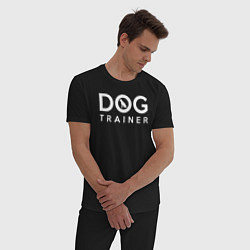 Пижама хлопковая мужская DOG Trainer, цвет: черный — фото 2