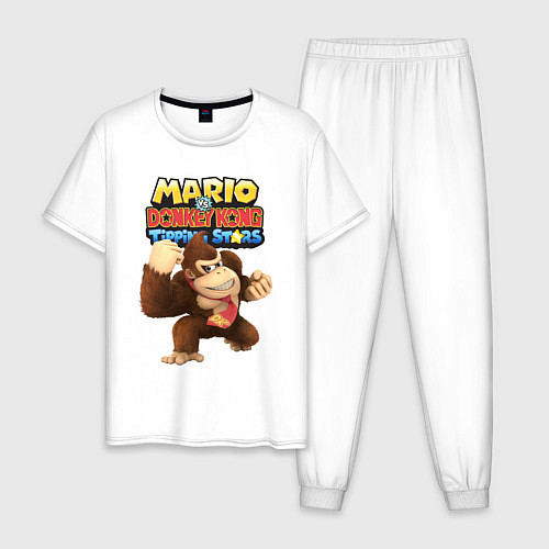 Мужская пижама Mario Donkey Kong Nintendo Gorilla / Белый – фото 1
