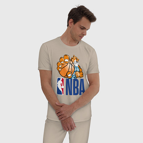 Мужская пижама NBA Tiger / Миндальный – фото 3