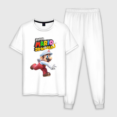 Мужская пижама Super Mario 3D World Video game Nintendo / Белый – фото 1