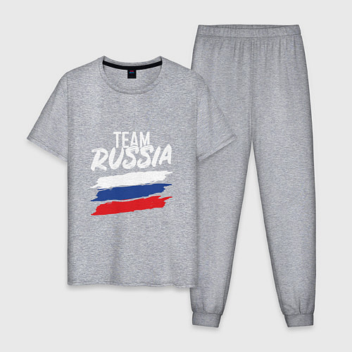 Мужская пижама Team - Russia / Меланж – фото 1
