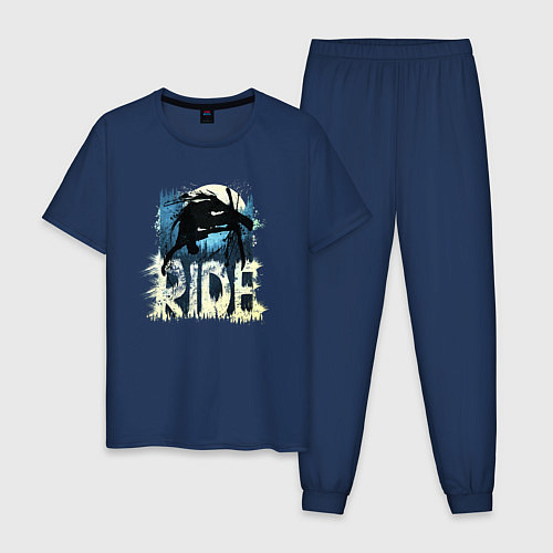 Мужская пижама Ride Ski / Тёмно-синий – фото 1
