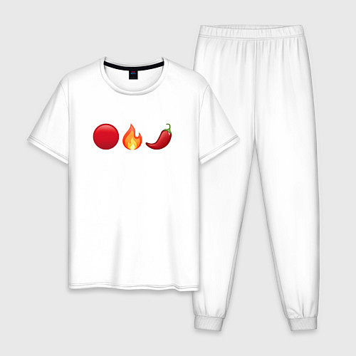 Мужская пижама Emoji RHCP / Белый – фото 1