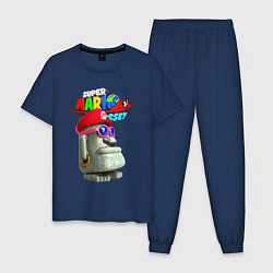 Пижама хлопковая мужская Super Mario Odyssey Nintendo Video game, цвет: тёмно-синий