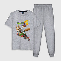 Пижама хлопковая мужская Star Fox Zero Nintendo Video game, цвет: меланж