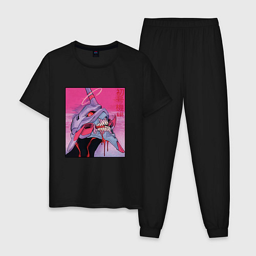 Мужская пижама Ева 02 Neon Evangelion / Черный – фото 1
