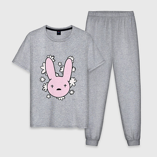 Мужская пижама Bad Bunny Floral Bunny / Меланж – фото 1