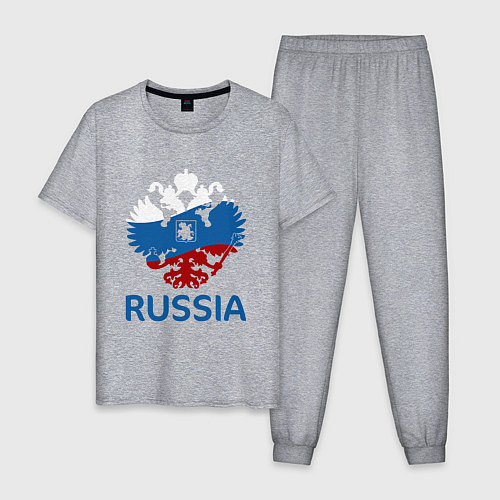 Мужская пижама Russia / Меланж – фото 1